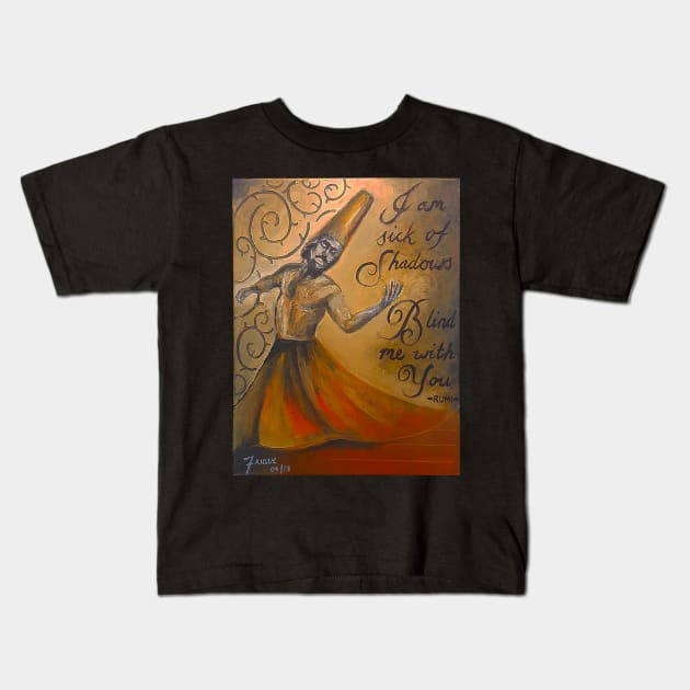 Whirling Submission - Rumi Kids T-Shirt by Fitra Design